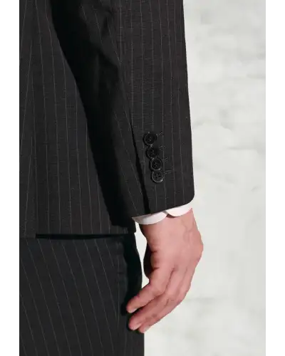 Suit Jackets Brook Taverner Tailored Fit Avalino Charcoal Pinstripe Suit Jacket £134.00