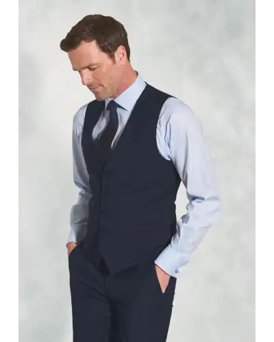 Waistcoats Brook Taverner Tailored Fit Avalino Navy Waistcoat £62.00
