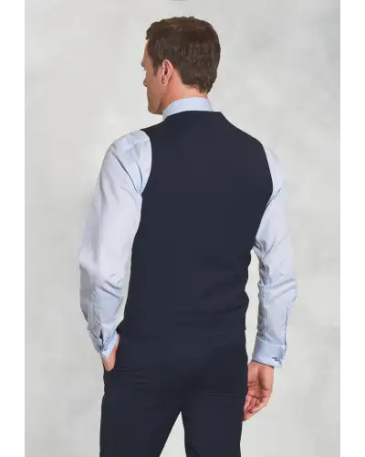 Waistcoats Brook Taverner Tailored Fit Avalino Navy Waistcoat £62.00