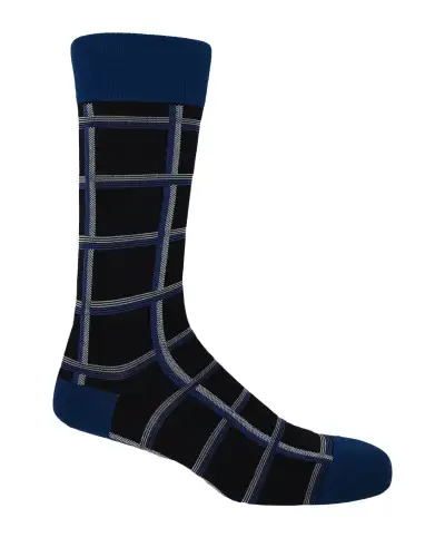 Men PEPER HAROW Check Mens Socks - Black £16.00