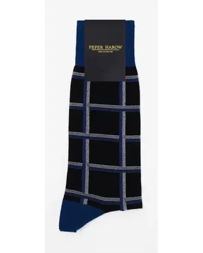 Men PEPER HAROW Check Mens Socks - Black £16.00