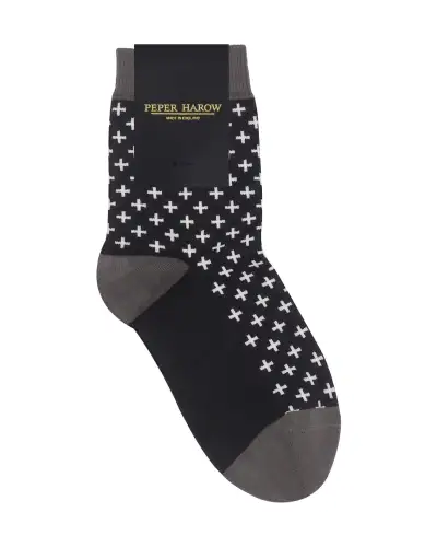 Women PEPER HAROW Crosslet Womens Socks - Black £15.00
