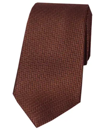 Silk Ties Soprano Ties Soprano Chocolate Brown Herringbone Silk Tie £24.00
