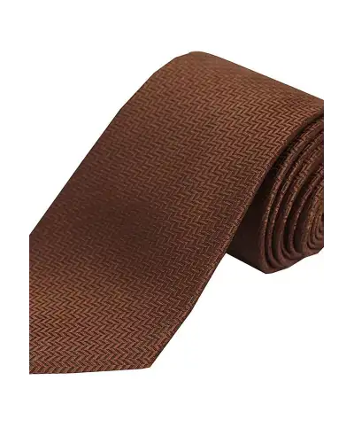 Silk Ties Soprano Ties Soprano Chocolate Brown Herringbone Silk Tie £24.00