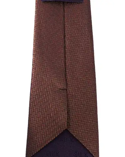 Silk Ties Soprano Ties Soprano Chocolate Brown Herringbone Silk Tie £24.00