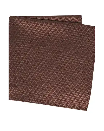 Silk Hankies Soprano Ties Soprano Chocolate Brown Herringbone Silk Hanky £15.00