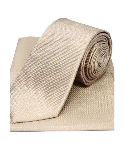 Silk Hankies Soprano Ties Soprano Camel Herringbone Silk Tie and Hanky Set £34.00