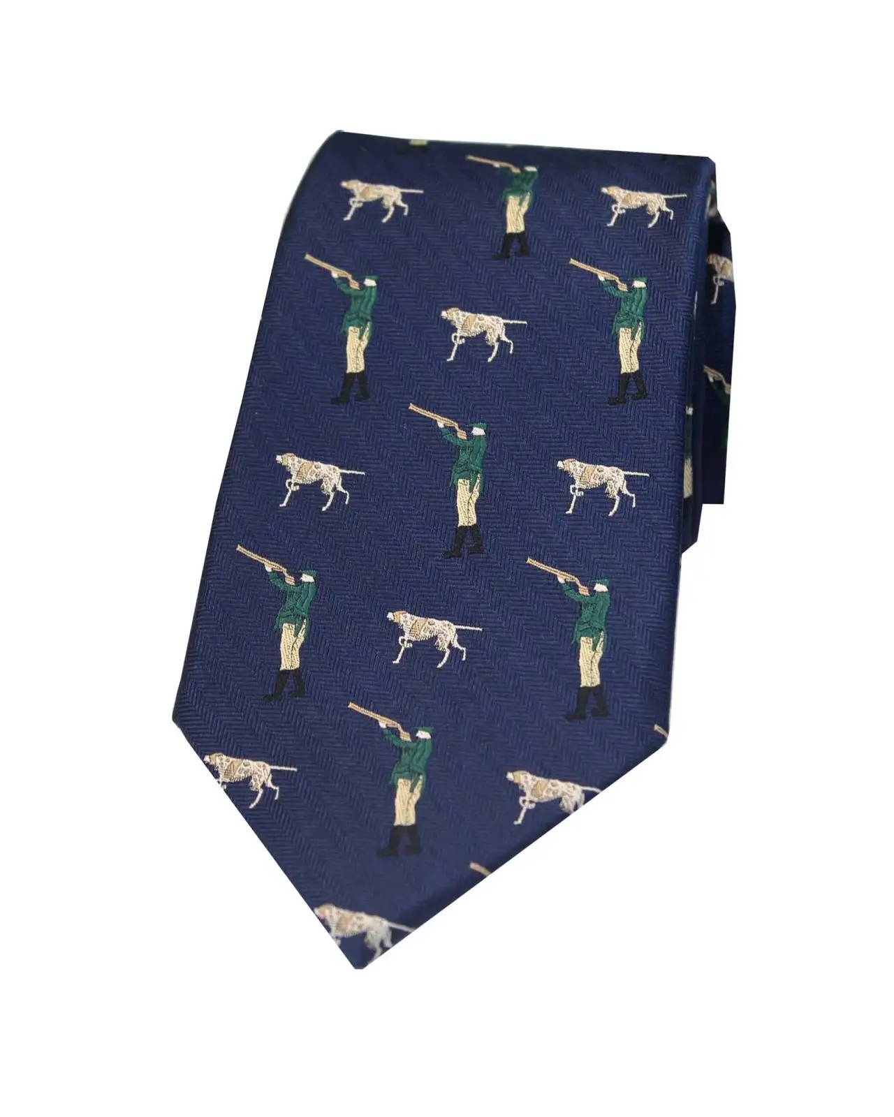 Silk Ties Soprano Ties Soprano Navy Hunter And Pointer Dog Country Silk Tie £24.00