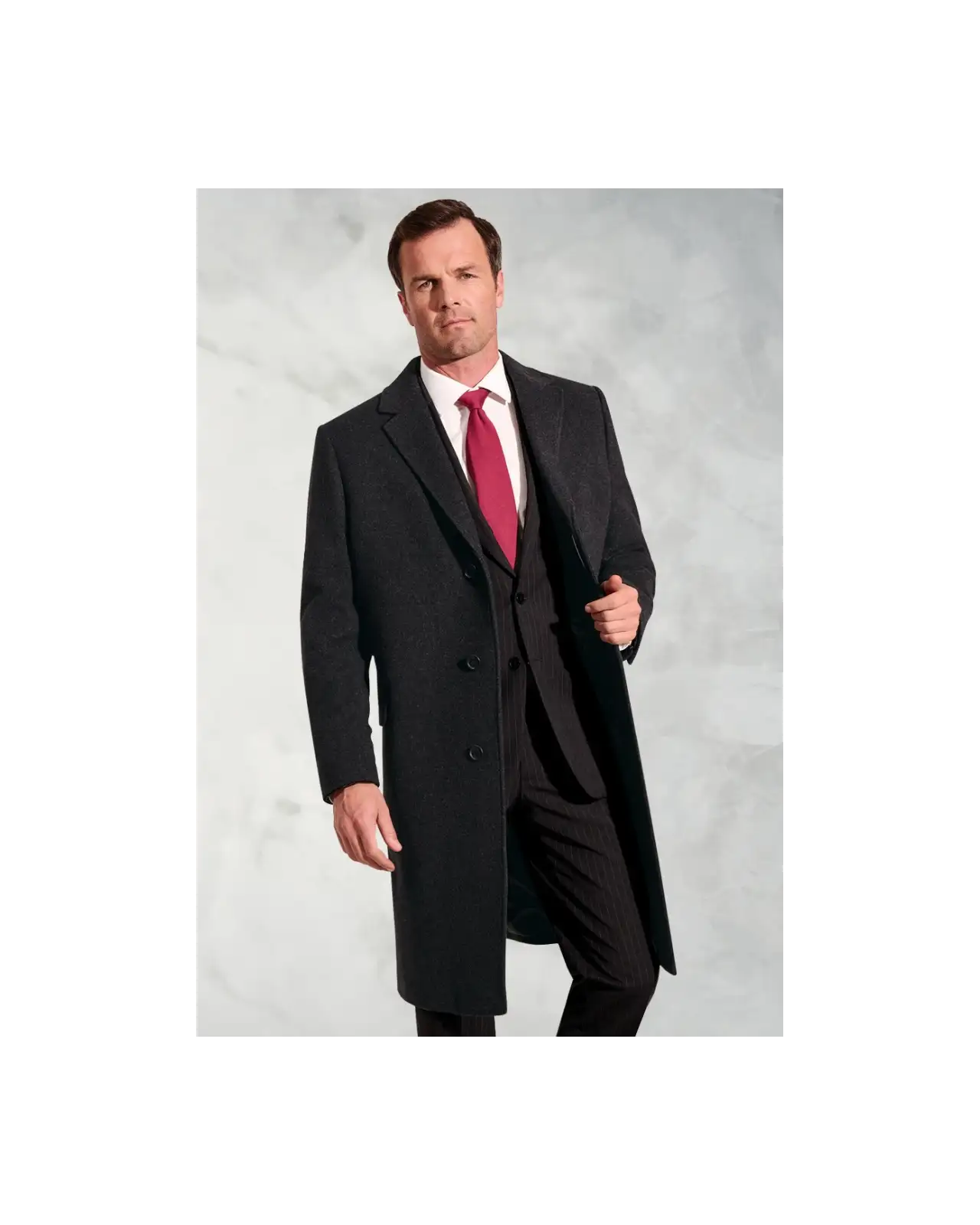 Overcoats Brook Taverner Bond Grey Wool Cashmere Overcoat £269.00