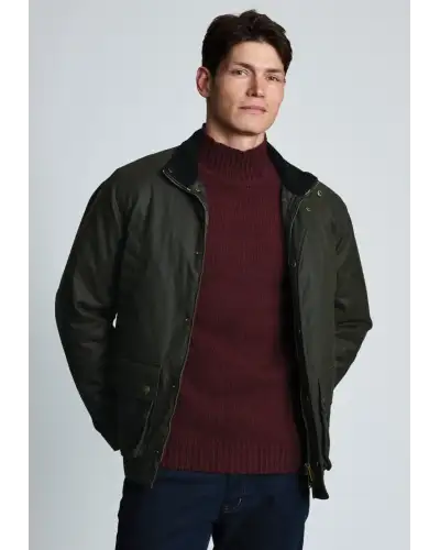 Jackets Brook Taverner Berkley Dark Olive Padded Waxed Cotton Jacket £134.00