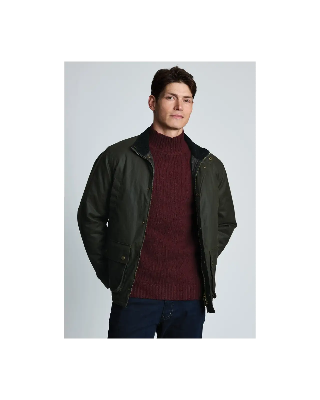 Jackets Brook Taverner Berkley Dark Olive Padded Waxed Cotton Jacket £134.00