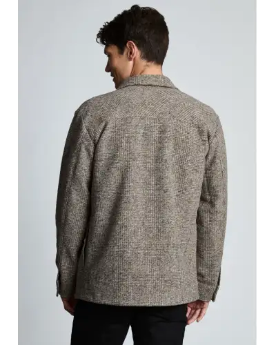 Overshirts Brook Taverner Brockley Taupe Prince Of Wales Check Overshirt £89.00