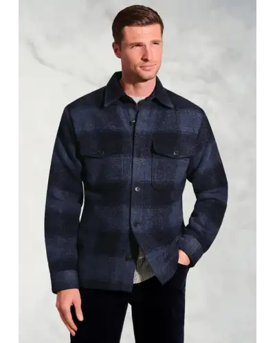 Overshirts Brook Taverner Roberts Blue Check Overshirt £89.00