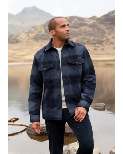 Overshirts Brook Taverner Roberts Blue Check Overshirt £89.00