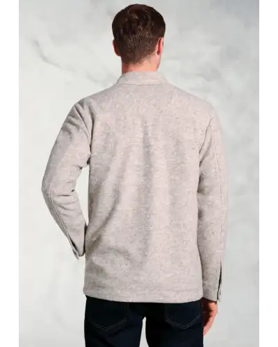Overshirts Brook Taverner Hemmingway Ecru Textured Overshirt £89.00