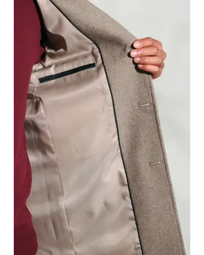 Overcoats Brook Taverner Hutchinson Taupe Wool Blend Overcoat £134.00