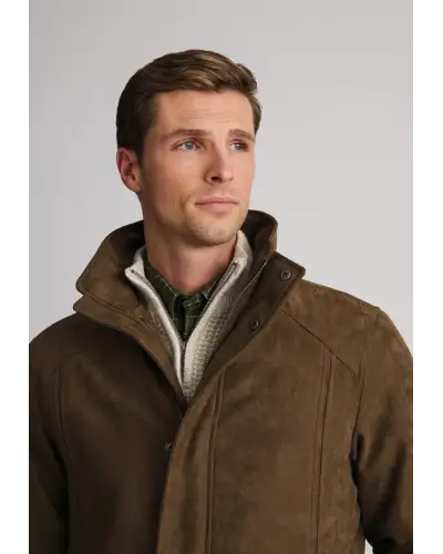 Jackets Brook Taverner Niven Dark Sand Faux Suede Padded Jacket £116.00