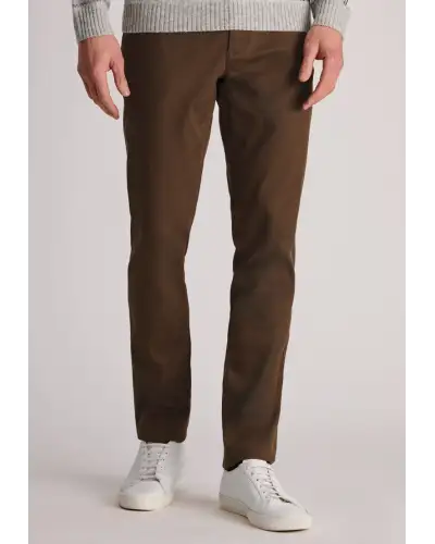 Trousers Brook Taverner Regular Fit Kingswood Rust Textured Stretch Cotton Trousers £54.00