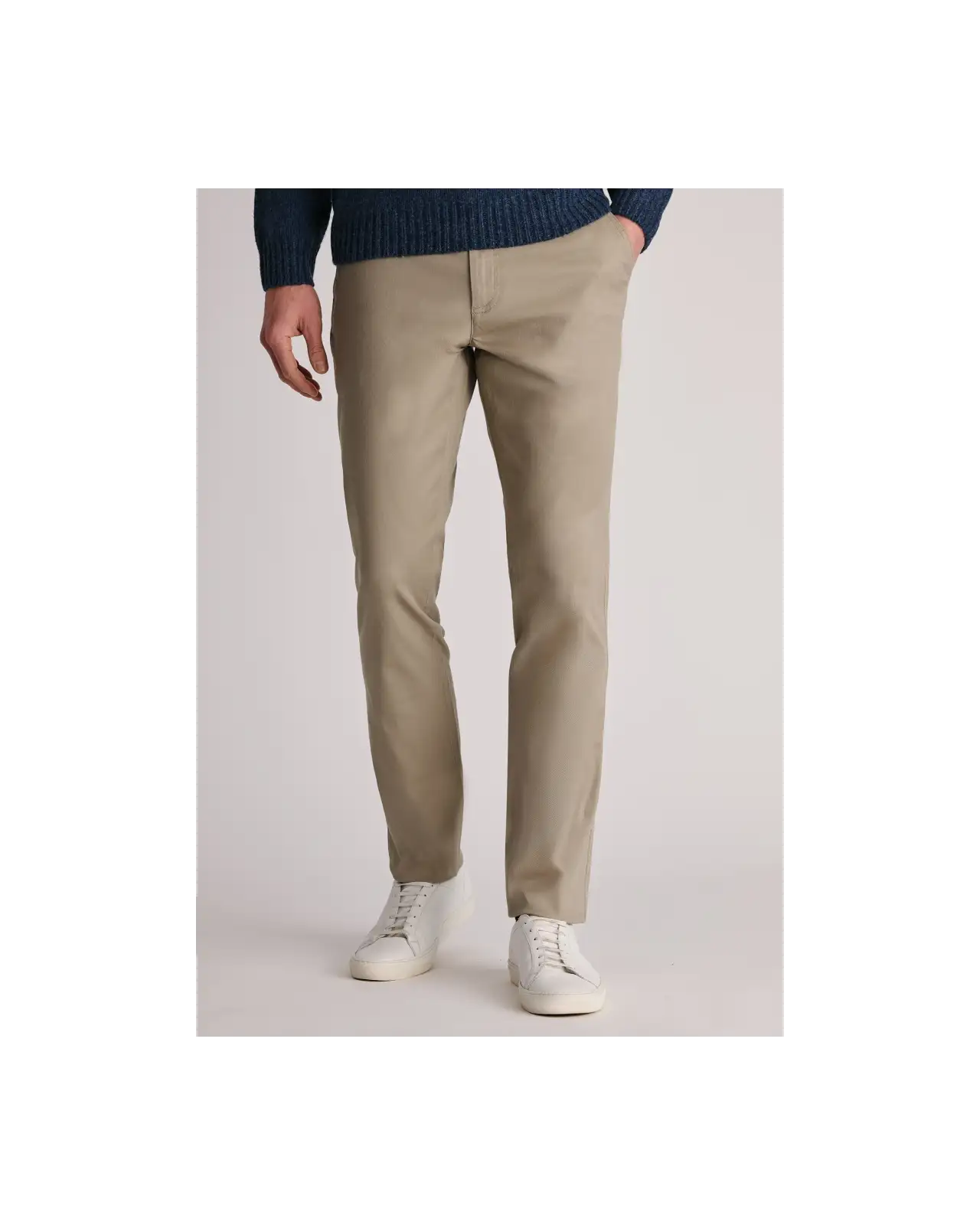Trousers Brook Taverner Regular Fit Kingswood Stone Textured Stretch Cotton Trousers £54.00