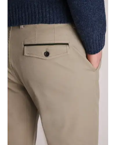 Trousers Brook Taverner Regular Fit Kingswood Stone Textured Stretch Cotton Trousers £54.00