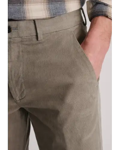 Trousers Brook Taverner Tailored Fit Holford Stone Needlecord Stretch Cotton Trousers £54.00