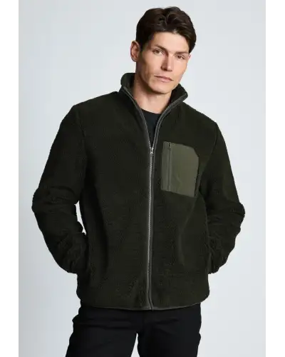 Fleece Jackets Brook Taverner Heathfield Khaki Full Zip Borg Fleece £62.00