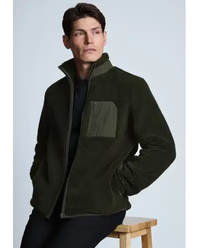 Fleece Jackets Brook Taverner Heathfield Khaki Full Zip Borg Fleece £62.00