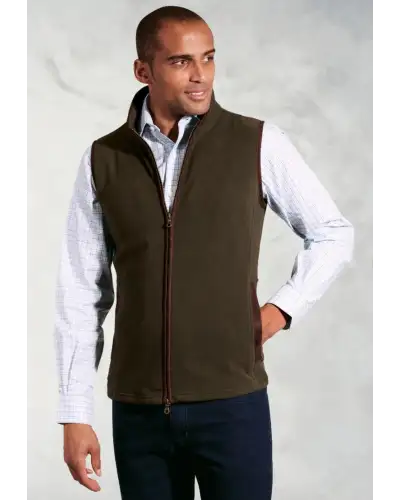 Gilets Brook Taverner Cincinnati Olive Fleece Gilet £45.00