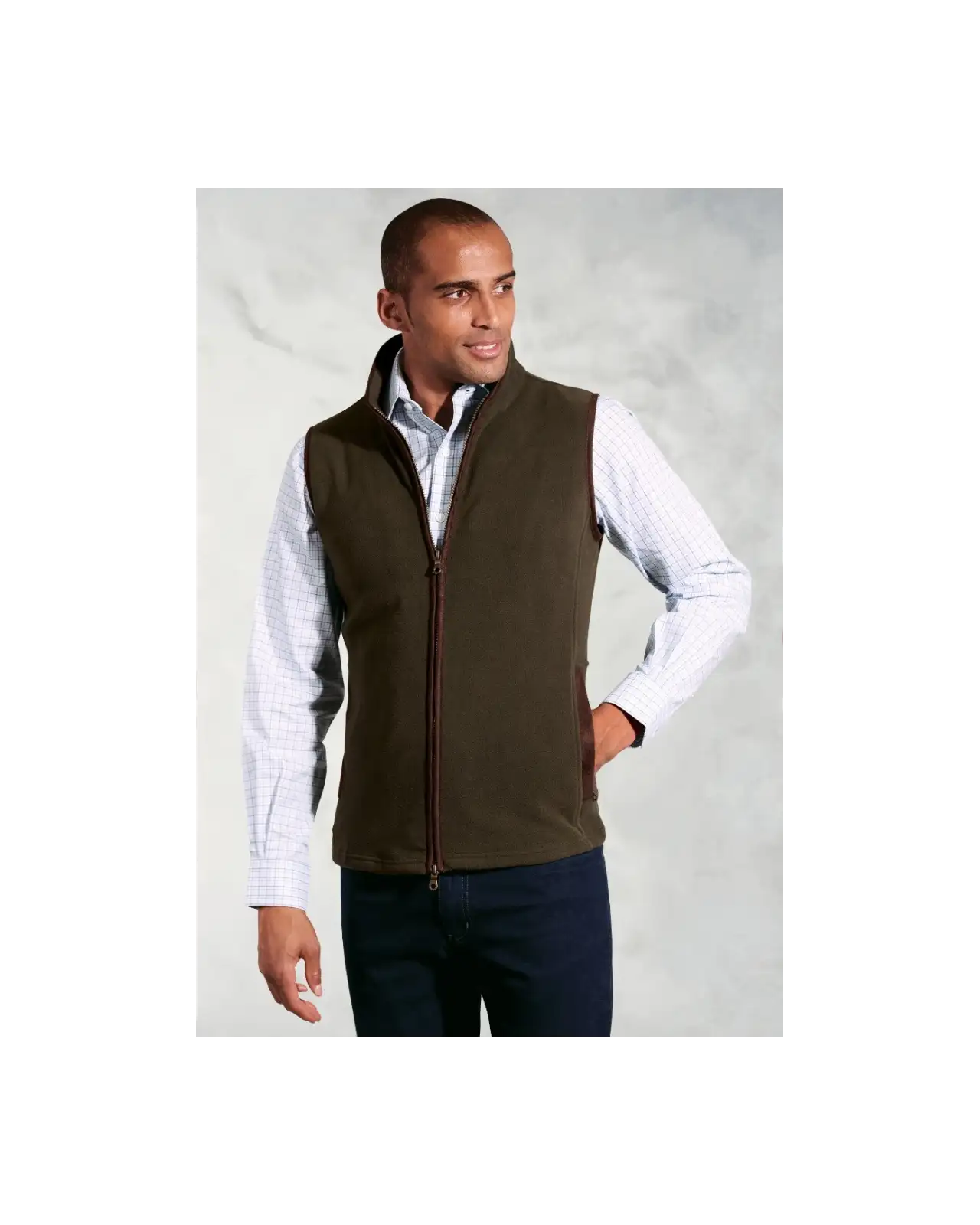 Gilets Brook Taverner Cincinnati Olive Fleece Gilet £45.00