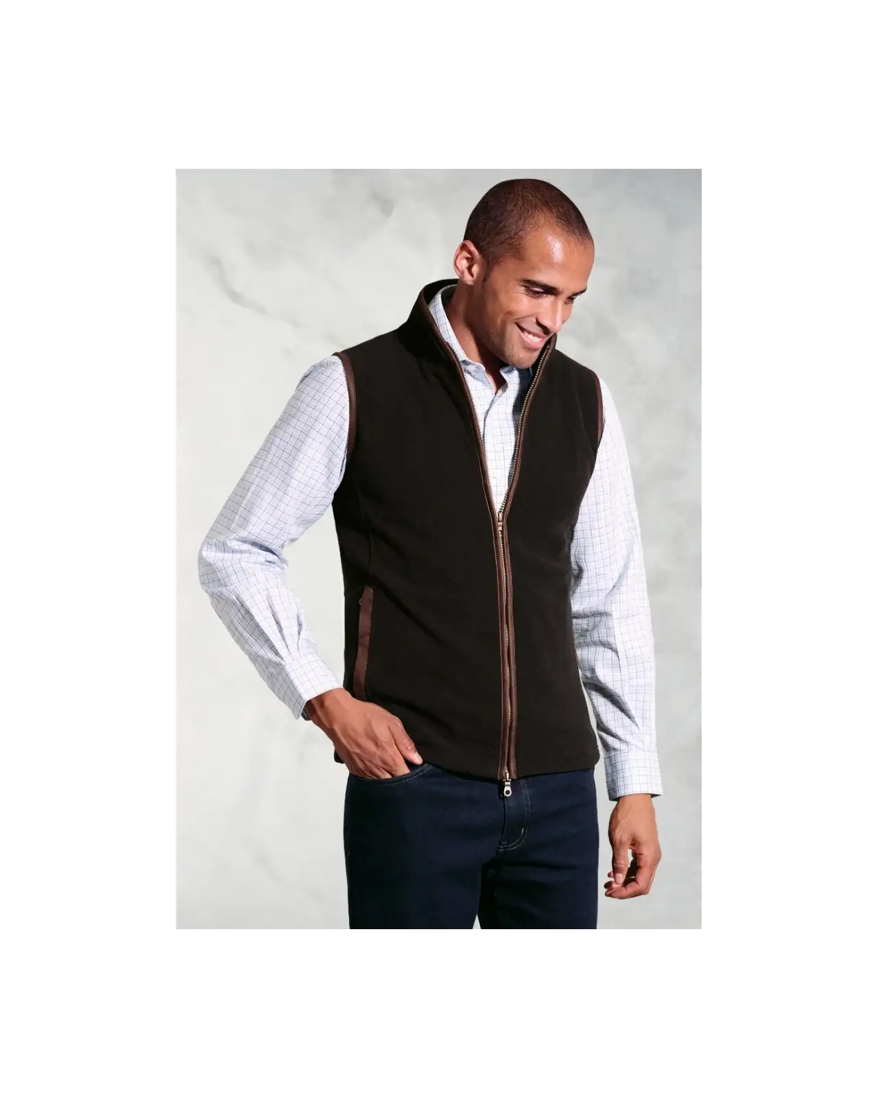 Gilets Brook Taverner Cincinnati Gunmetal Fleece Gilet £45.00