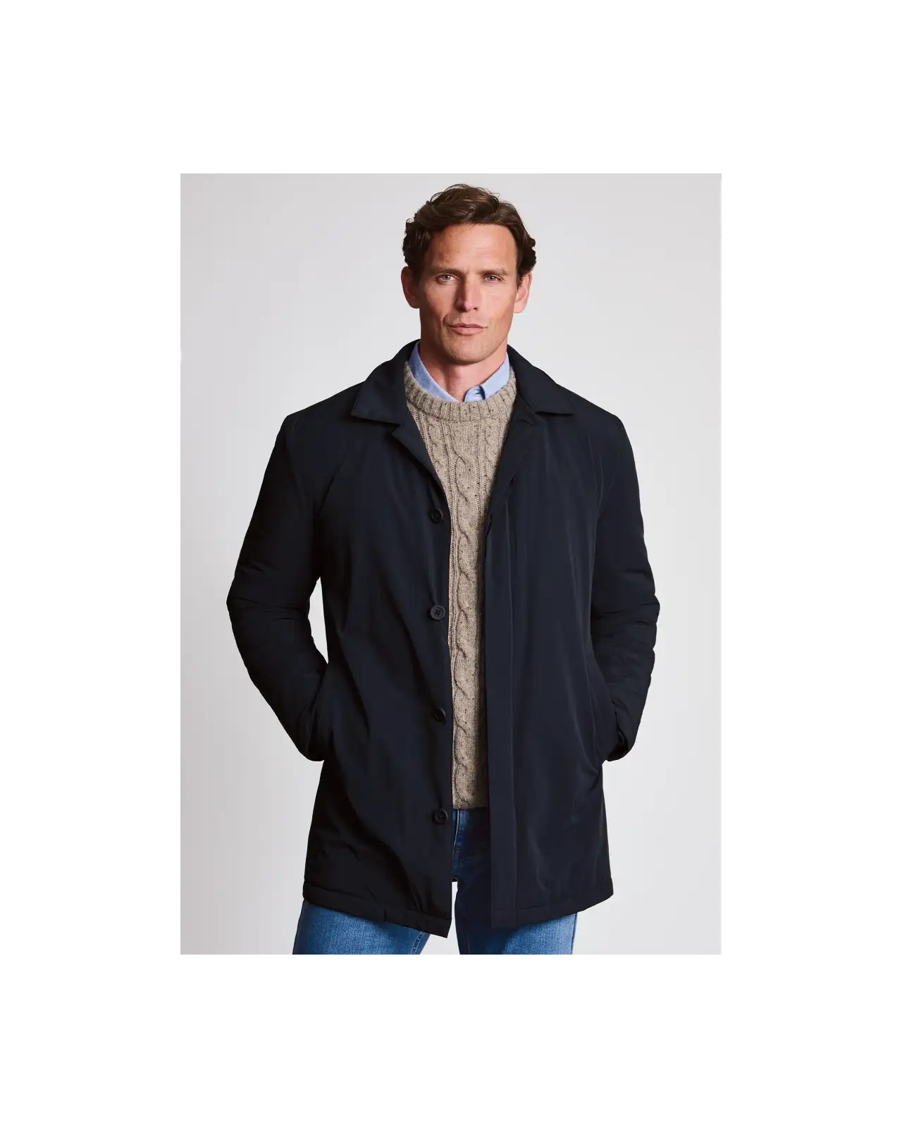 Coats Brook Taverner Somerdale Navy Performance Padded Car Coat £116.00