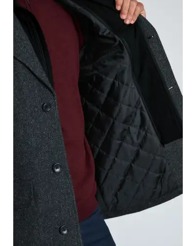 Overcoats Brook Taverner Shepton Charcoal Twill Short Overcoat £134.00