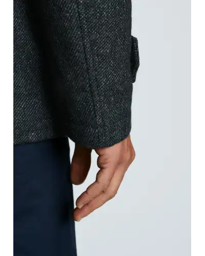 Overcoats Brook Taverner Shepton Charcoal Twill Short Overcoat £134.00