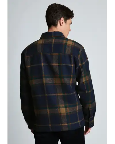 Overshirts Brook Taverner Chard Navy And Rust Check Overshirt £89.00