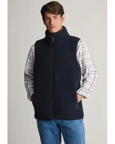 Gilets Brook Taverner Laytham Navy Fleece Quilted Gilet £71.00