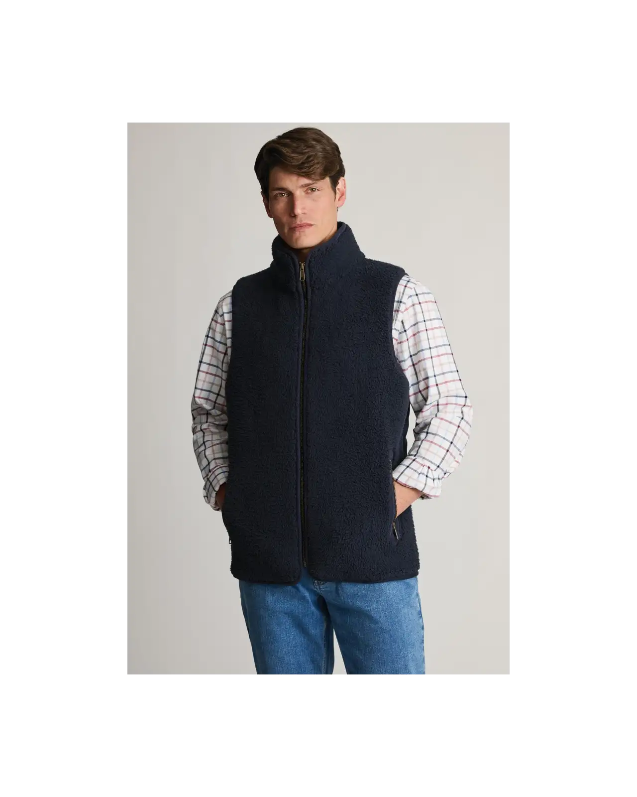 Gilets Brook Taverner Laytham Navy Fleece Quilted Gilet £71.00