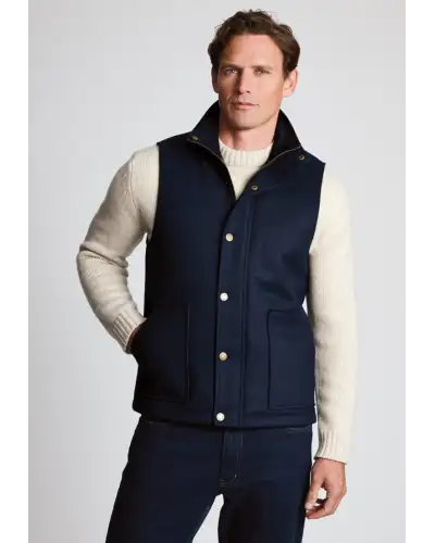Gilets Brook Taverner Harting Navy Melton Gilet £89.00