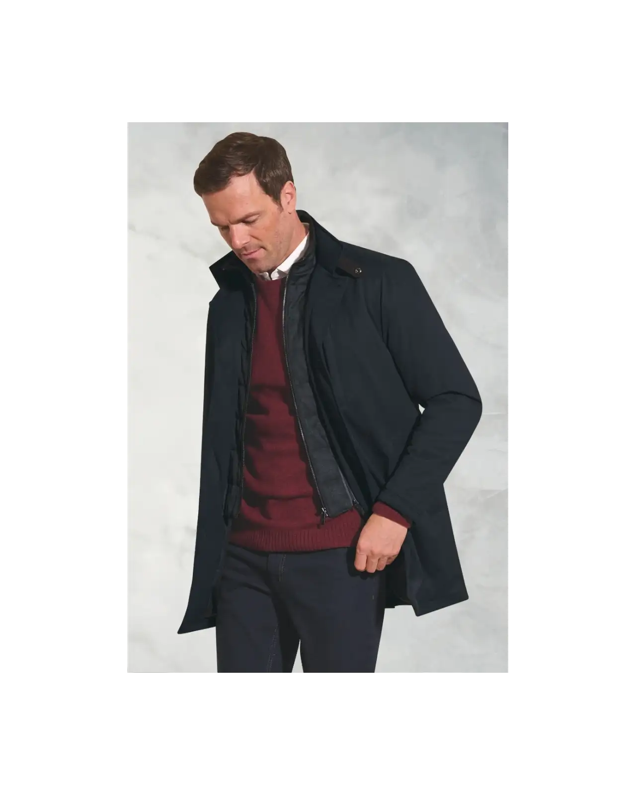 Coats Brook Taverner Bradshaw Navy Shortie Raincoat £116.00