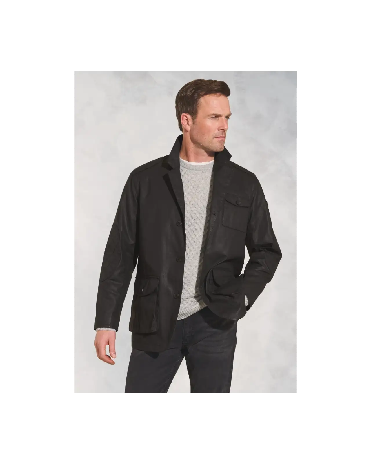 Jackets Brook Taverner Brooke Black Cotton Carbon Finish Jacket £134.00