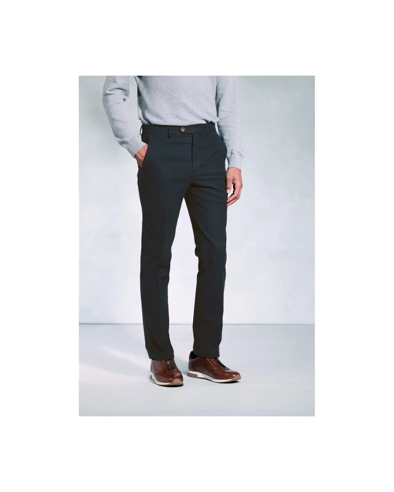 Moleskin Trousers Brook Taverner Regular Fit Kerswell Navy Cotton Moleskin Trousers £62.00