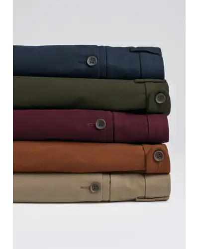 Moleskin Trousers Brook Taverner Regular Fit Kerswell Navy Cotton Moleskin Trousers £62.00