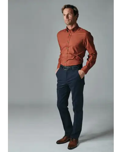 Moleskin Trousers Brook Taverner Regular Fit Kerswell Navy Cotton Moleskin Trousers £62.00
