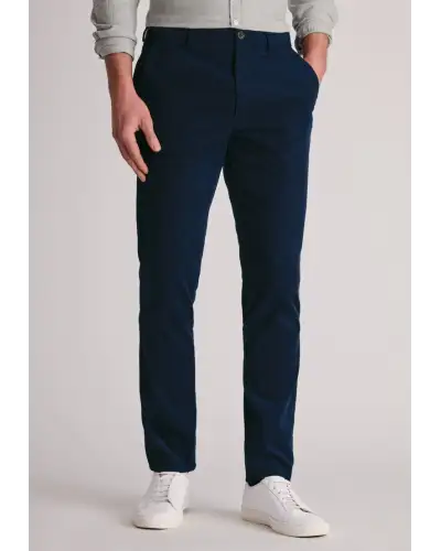 Trousers Brook Taverner Tailored Fit Holford Navy Needlecord Stretch Cotton Trousers £54.00