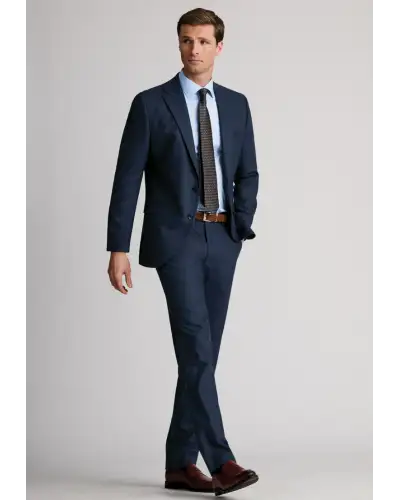 Suit Jackets Brook Taverner Tailored Fit Kelston Blue Italian Wool Blend Donegal Suit Jacket £134.00