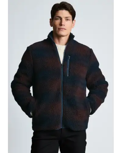 Fleece Jackets Brook Taverner Wetherby Burgundy And Navy Check Borg Fleece £62.00