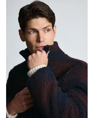 Fleece Jackets Brook Taverner Wetherby Burgundy And Navy Check Borg Fleece £62.00