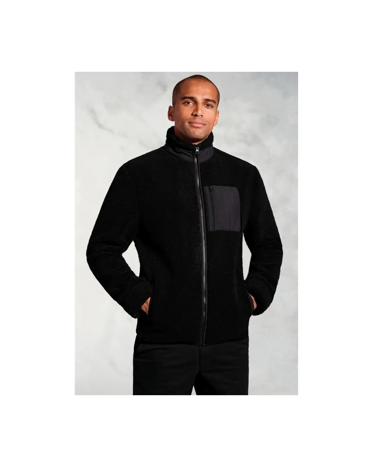 Fleece Jackets Brook Taverner Rudkin Black Zip Through Borg Fleece £62.00