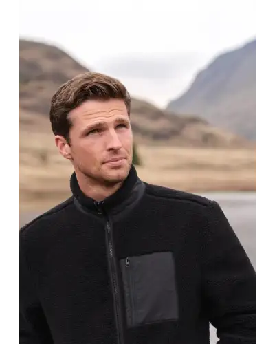 Fleece Jackets Brook Taverner Rudkin Black Zip Through Borg Fleece £62.00