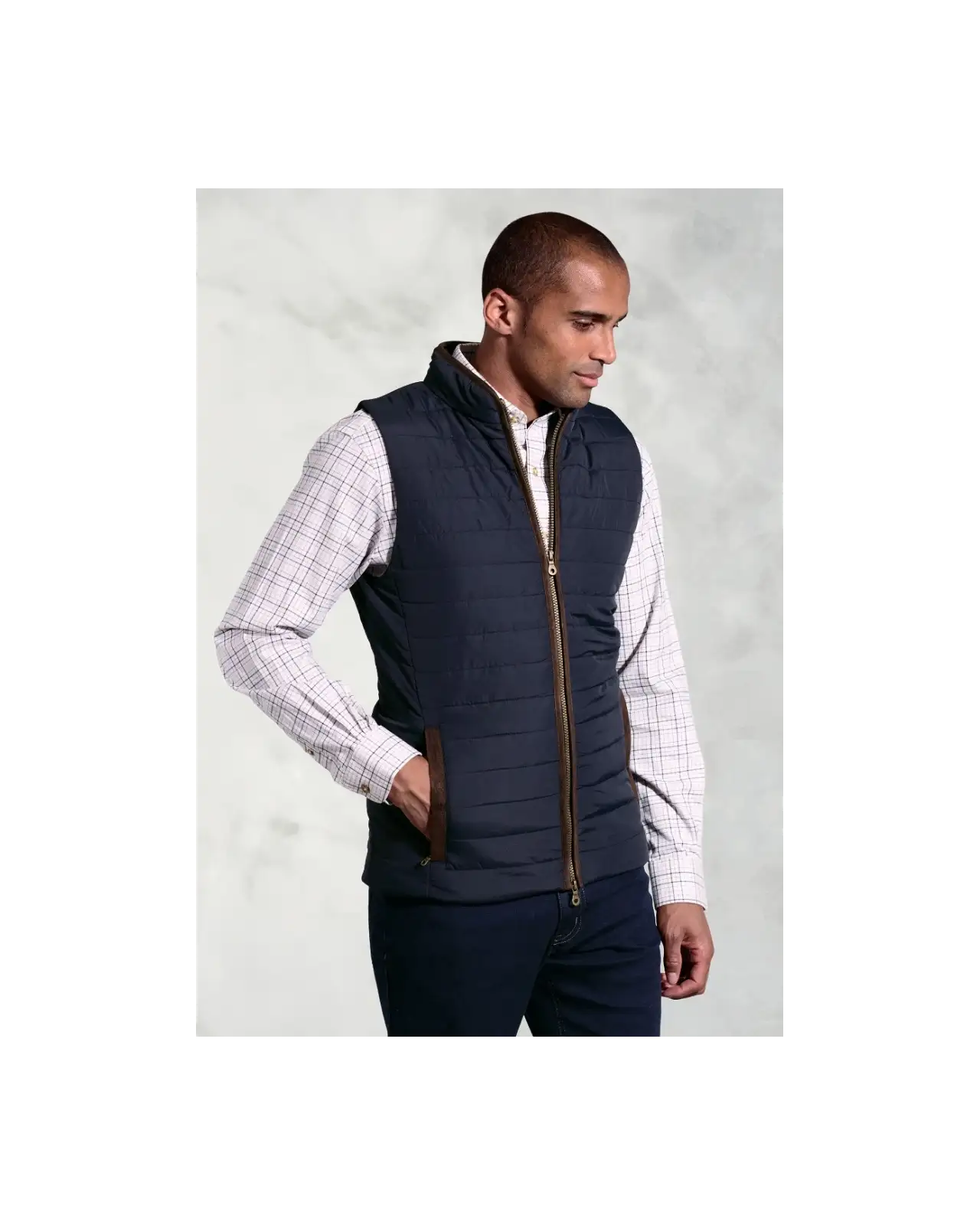 Gilets Brook Taverner Tampa Navy Quilted Puffer Gilet £62.00