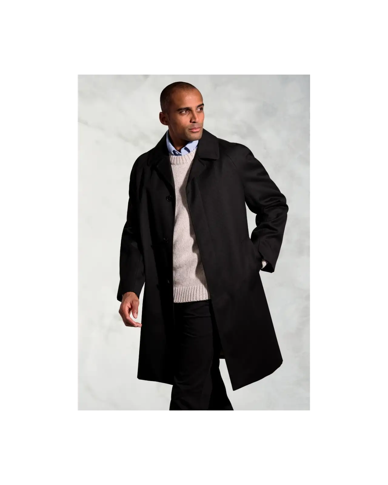 Coats Brook Taverner Black Whipcord Raincoat £161.00